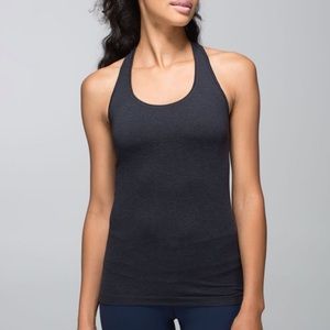 Lululemon Ebb & Flow Racerback Tank Heathered Black | Sz: 8 | EUC | Rare